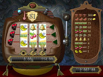 Realistic 3 reels / 3 paylines slot machine